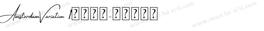 AmsterdamVariation 1字体下载字体转换